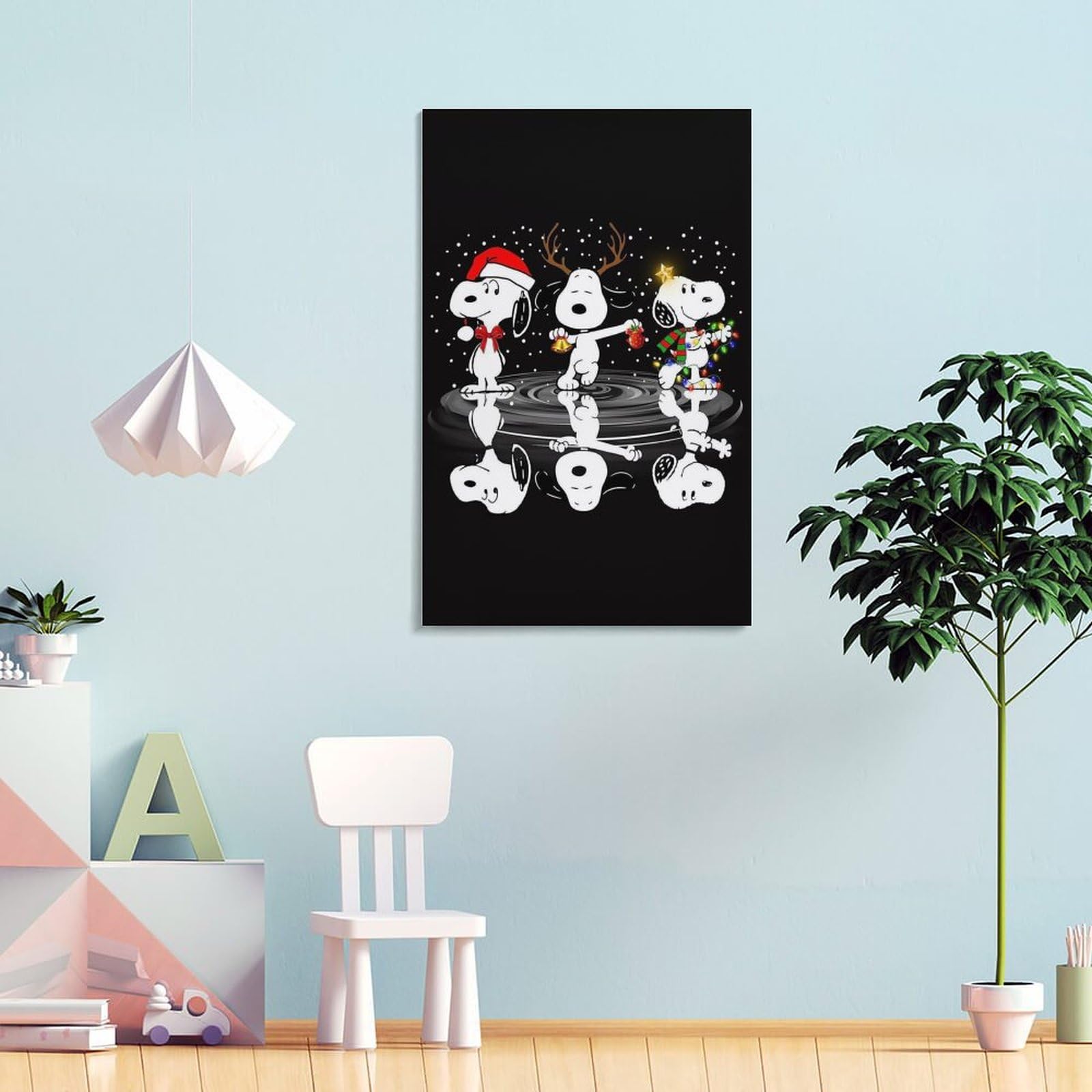 Amazon.co.jp: スヌーピー(スケートをする) キャンバス 絵画 絵 現代